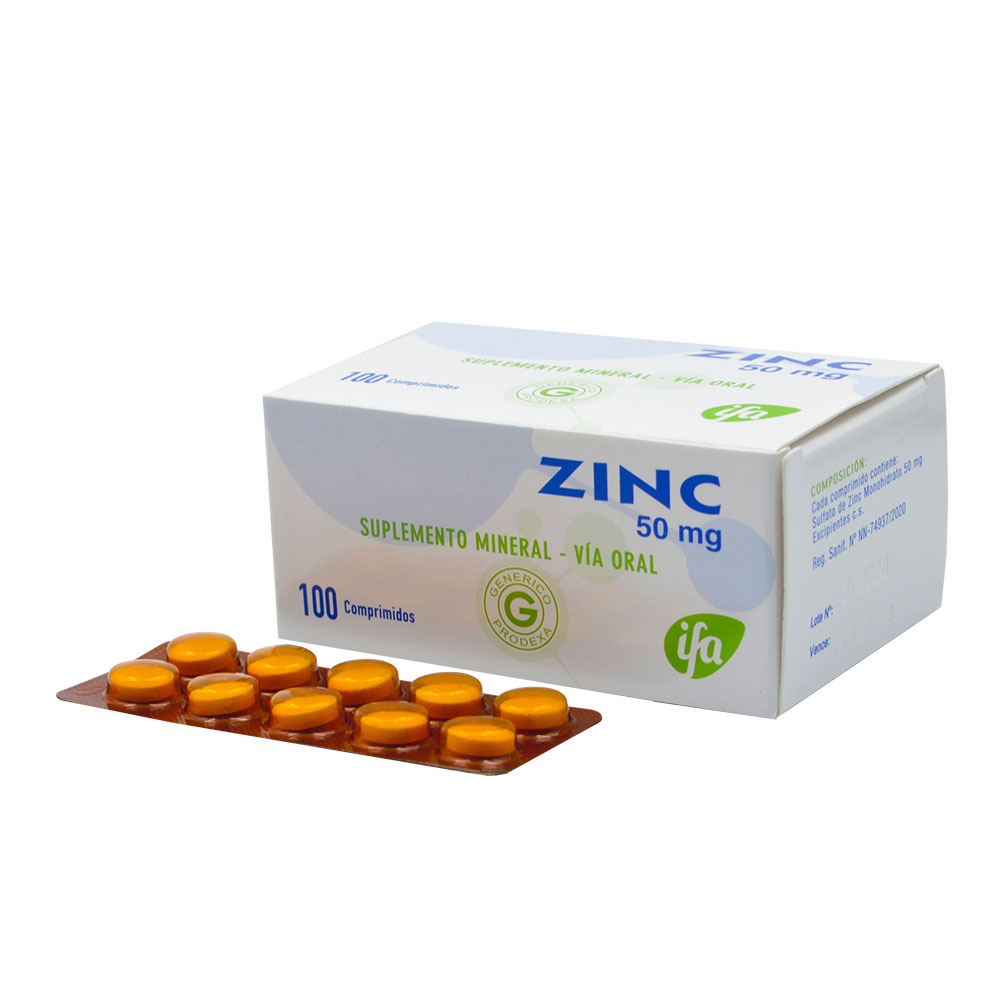 Zinc X Comprimido 50 mg