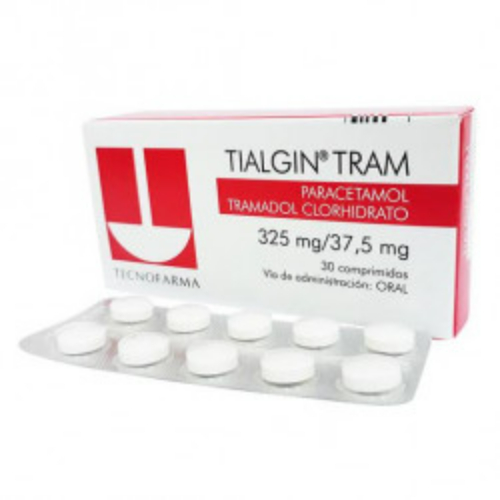 Tialgin Tram X comprimido Paracetamol 325mg Tramadol 37.5mg