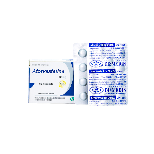 Atorvastatina 20 mg X comprimido