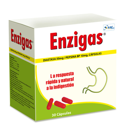 Enzigas X Cápsula Diastasa 50Mg Pepsina