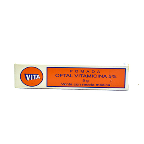 Oftal Vitamicina 5% Pomada X 5g Cloranfenicol 0.05 Unguento Oftalmico 