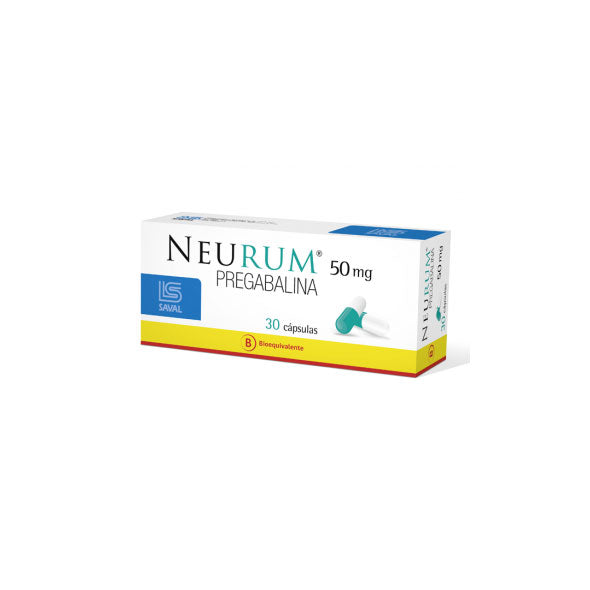 Neurum X capsulas Pregabalina 50 mg