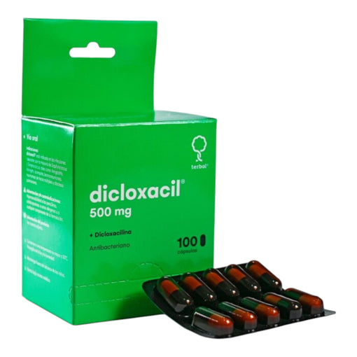 Dicloxacil X capsulas Dicloxacilina 500 MG 