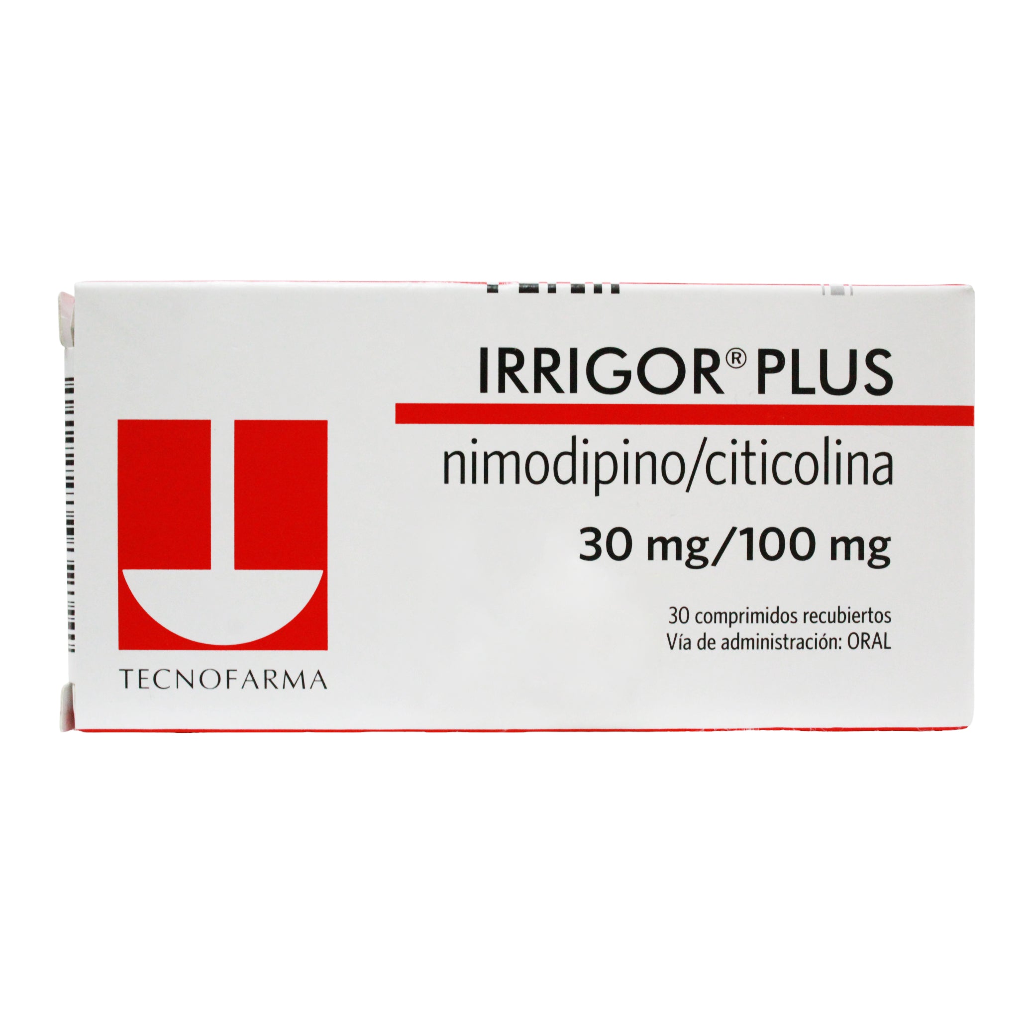 Irrigor Plus X tableta Nimodipino 30mg Y 100Mg Citicolina 100mg