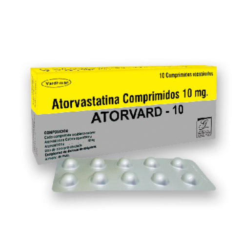 ATORVARD 10 X Comprimidos Atorvastatina 10mg