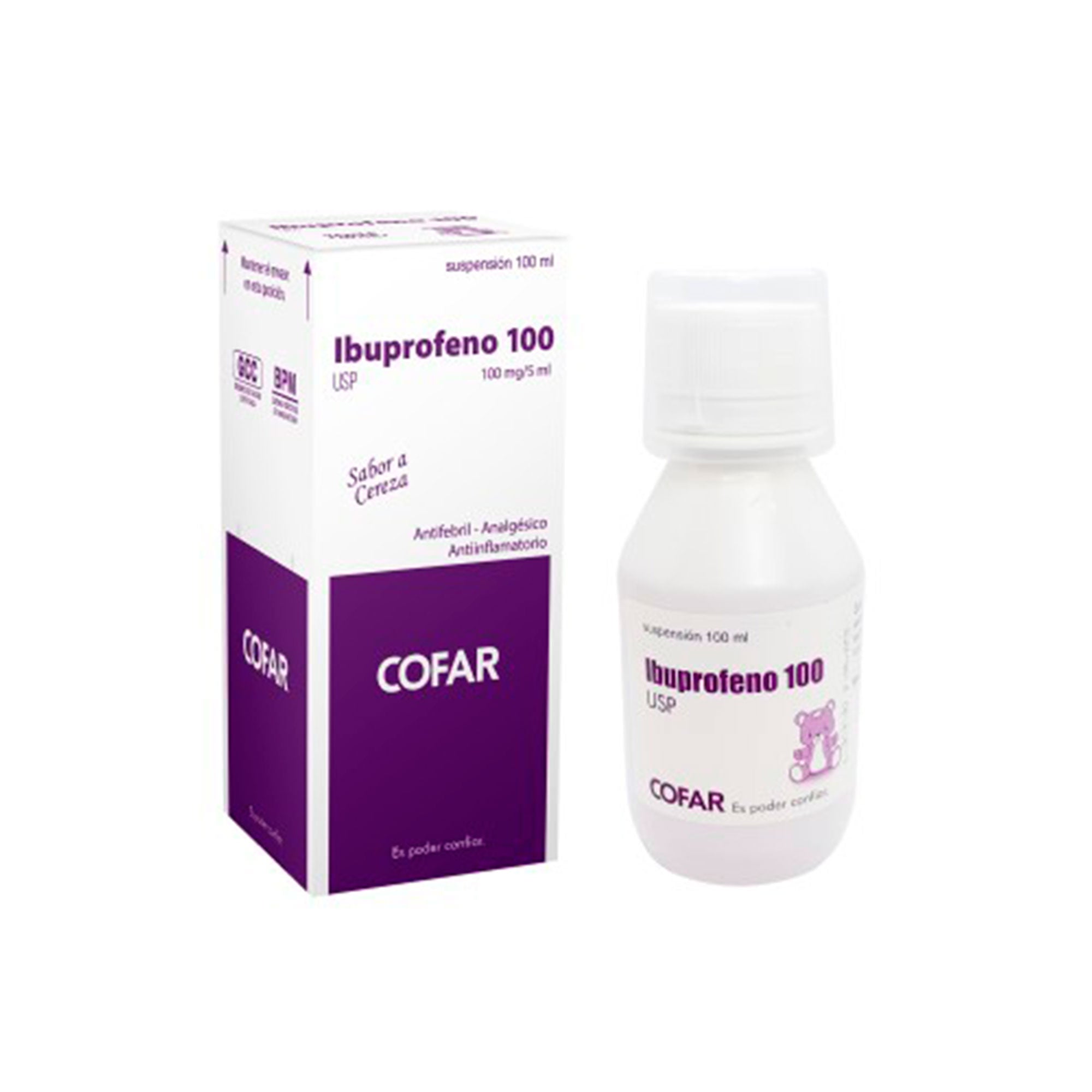 Ibuprofeno 100 mg/5 ml COFAR-JARABE