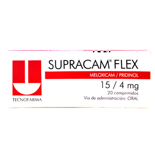 Supracam Flex X tableta Meloxicam 15Mg Y Pridinol 4Mg 