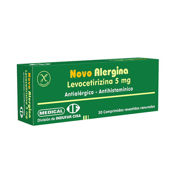 Novo Alergina X Comprimido Levocetirizina 5 mg
