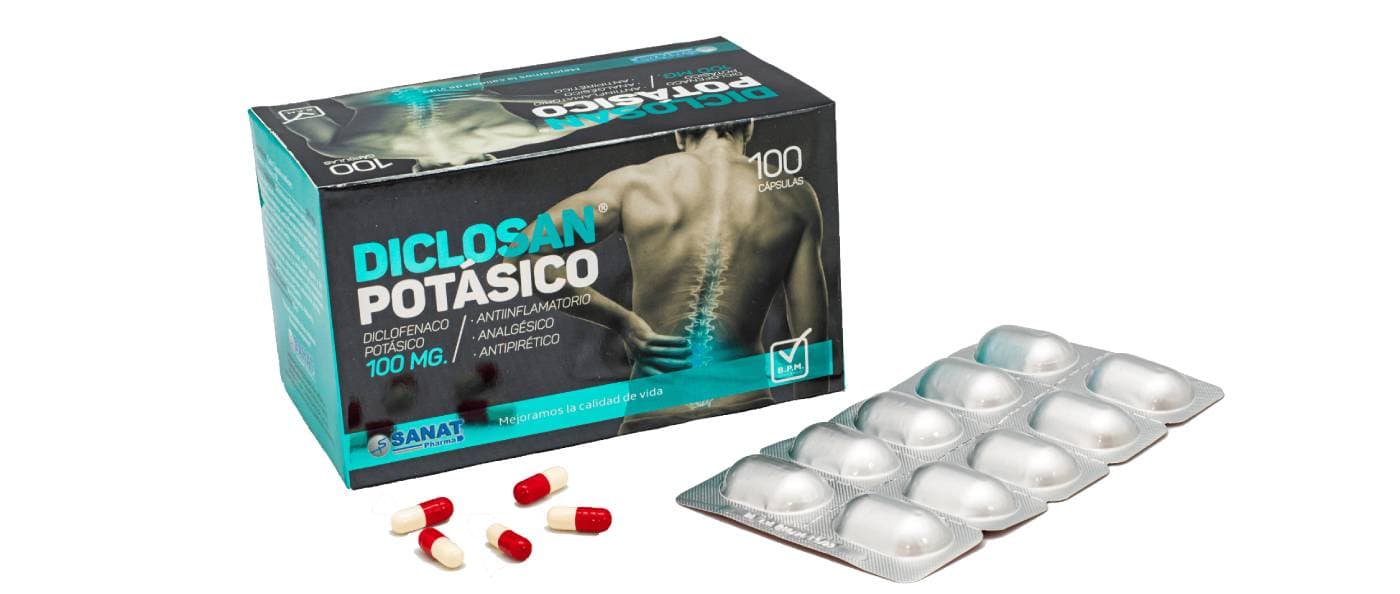 Diclosan Potásico X Capsulas Diclofenaco Potasico 100 mg
