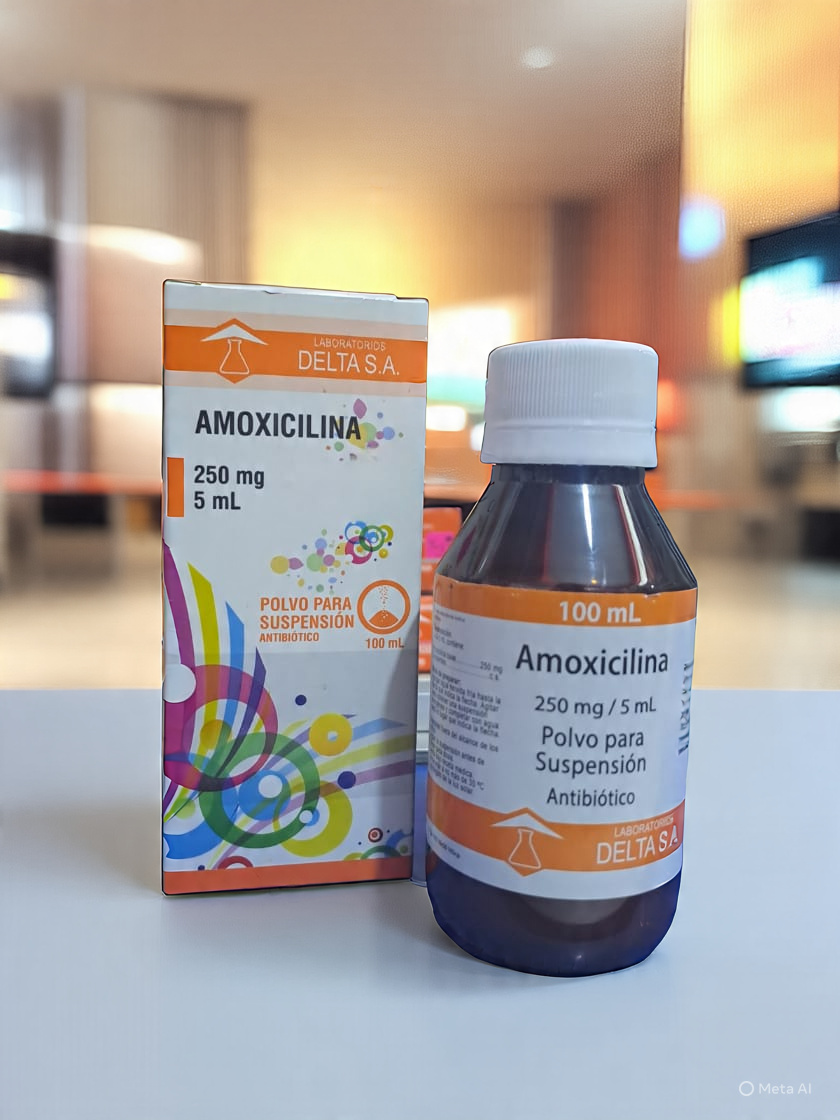 Amoxicilina 250 mg/5 mL X Polvo para Suspensión 
