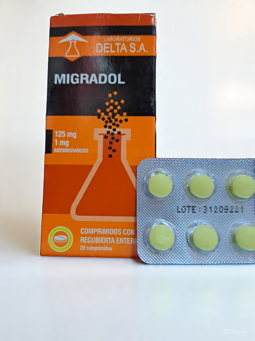 Migradol, Clonixinato de Lisina 125mg, Ergotamina Tartrato 1mg X Comprimido