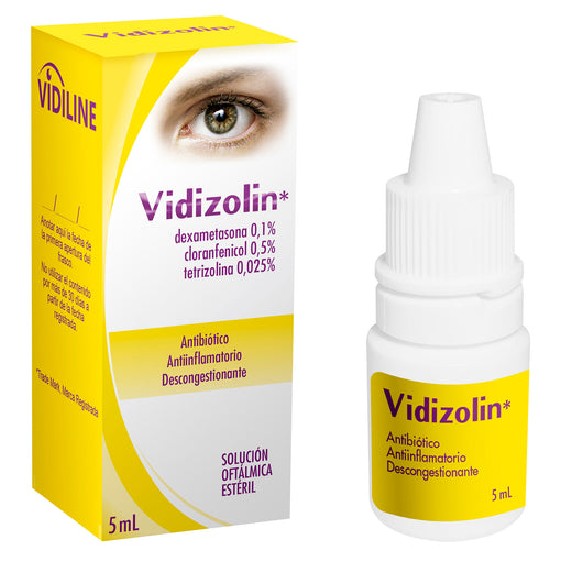 Vidizolin* gotas X 5Ml Dexametasona Cloranfenicol tetrazolina