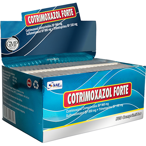 Cotrimoxazol Forte X comprimido Sulfametoxazol 800mg trimetropima160mg