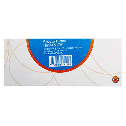Procto Pirina Niños X supositorio paracetamol 160 mg