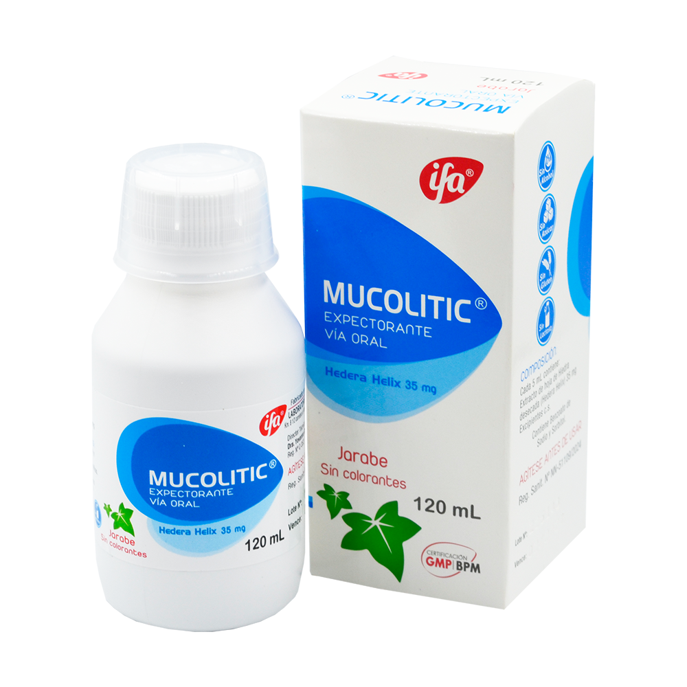 Mucolitic jarabe X 120 ml  Hedera Helix 36,5 mg 