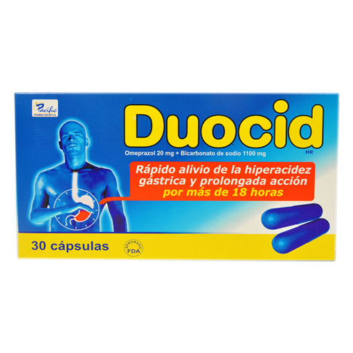 Duocid X Capsula Omeprazol 20Mg-Bicarbonato De Sodio 0.011