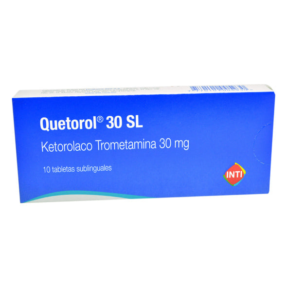 Quetorol 30 Sublinguales X tabletas ketorolaco Trometamina 30 mg