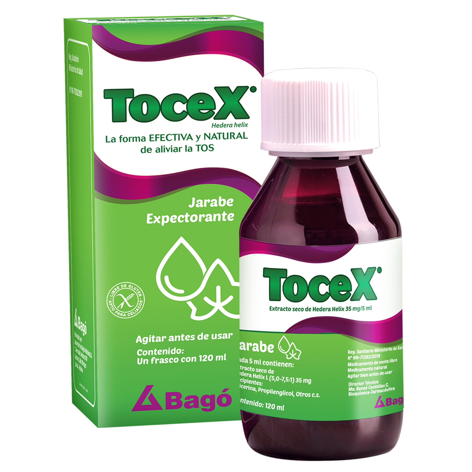 Tocex Hedera Helix 35Mg 5Ml Jarabe X 120Ml