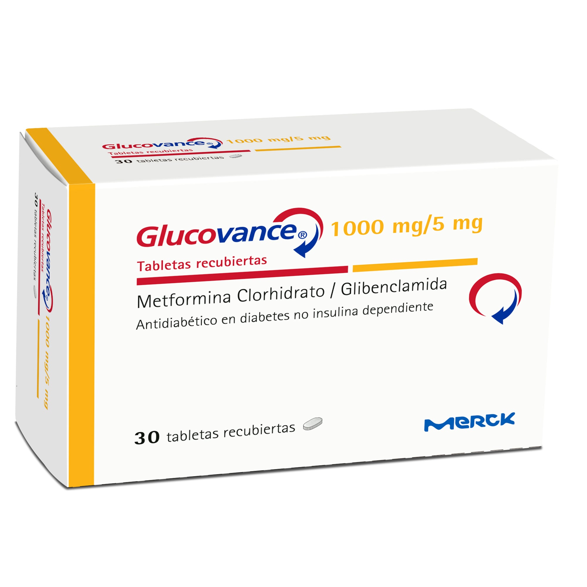 Glucovance 1000 mg/5 mg X tableta Metformina 1000 mg Glibenclamida 5 mg