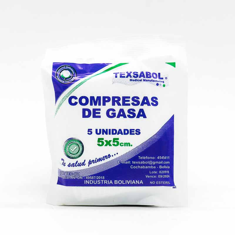 Compresas de gasa 5x5cm