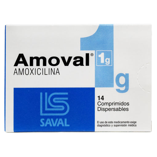 Amoval 1g X comprimidos Amoxicilina 1g