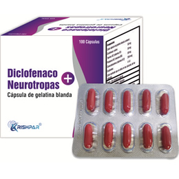 Diclofenaco Neurotropas X Capsulas Diclofenaco 50 mg, Tiamina 50 mg, Piridoxina 50 mg