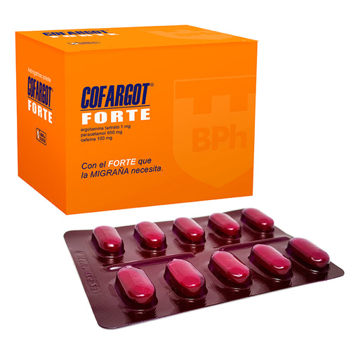 Cofargot Forte X Comprimido ergotamina 1mg Paracetamol 650mg cafeína 100mg