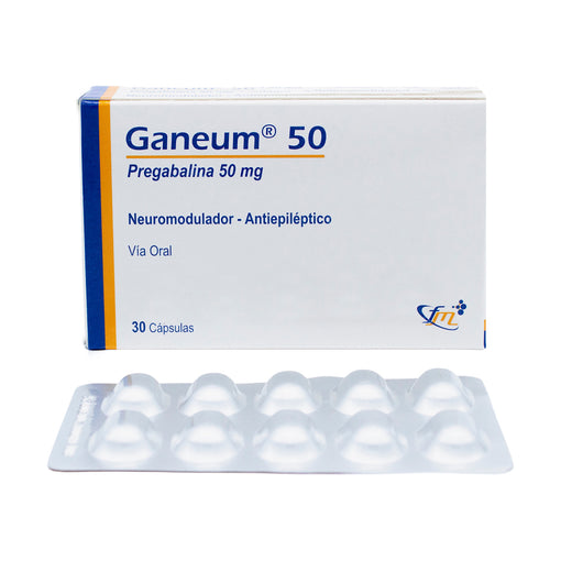 Ganeum 50 X Capsula pregabalina 50 mg