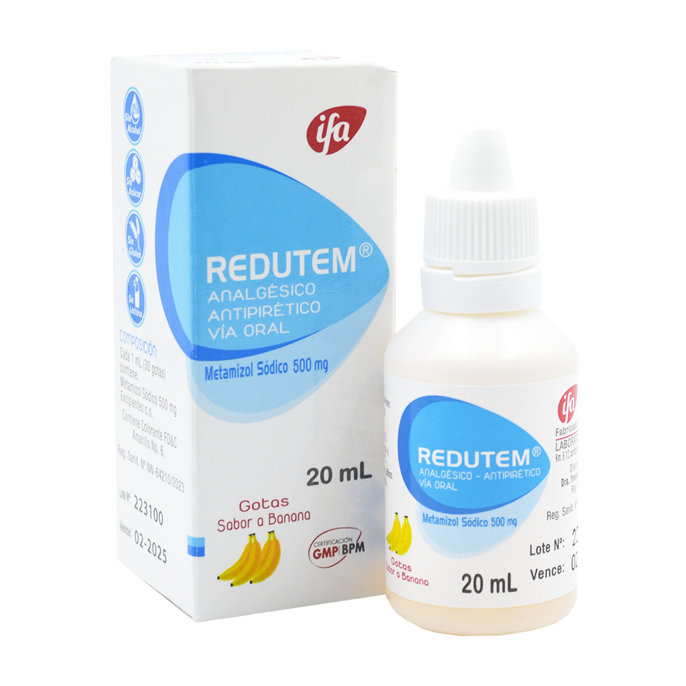 Redutem Gotas X 20 ml _ Metamizol Sódico 500 mg