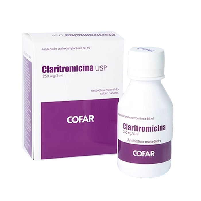 Claritromicina 250 Mg jarabe X 80 Ml 