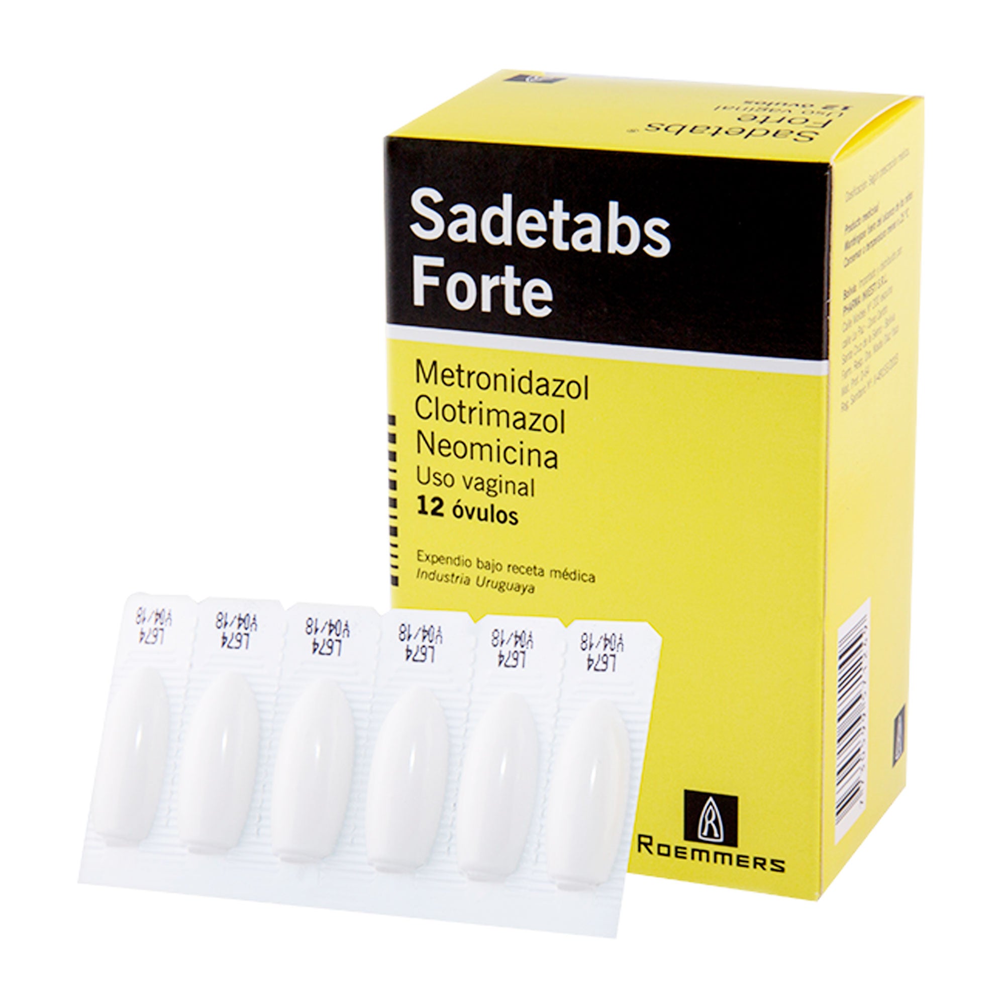 Sadetabs Forte X Óvulo _ Metronidazol, Clotrimazol, Neomicina 