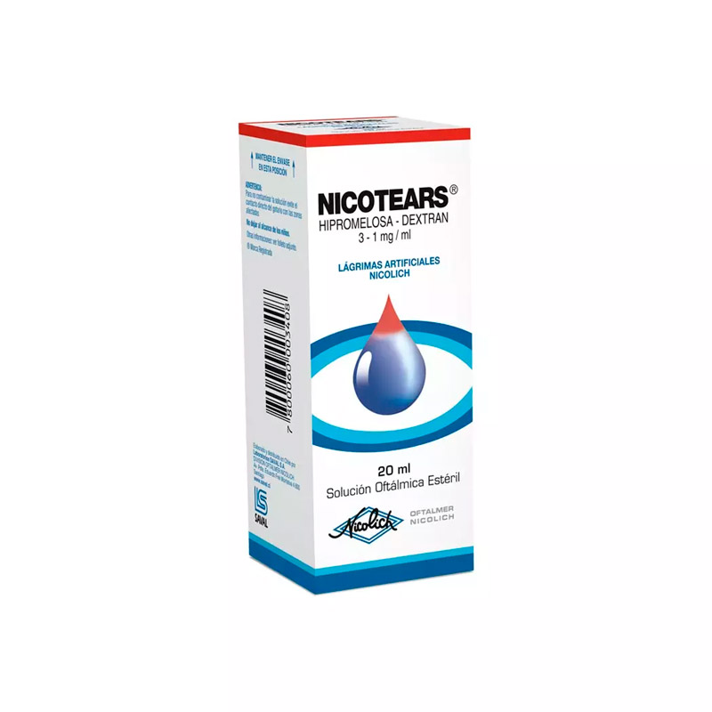 NICOTEARS gotas X 20ml Hipromelosa-Dextran 3-1 mg/ml