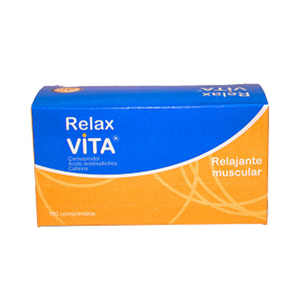 Relax Vita X comprimido Carisoprodol 200Mg Y Acido Acetil Salicilico 160Mg