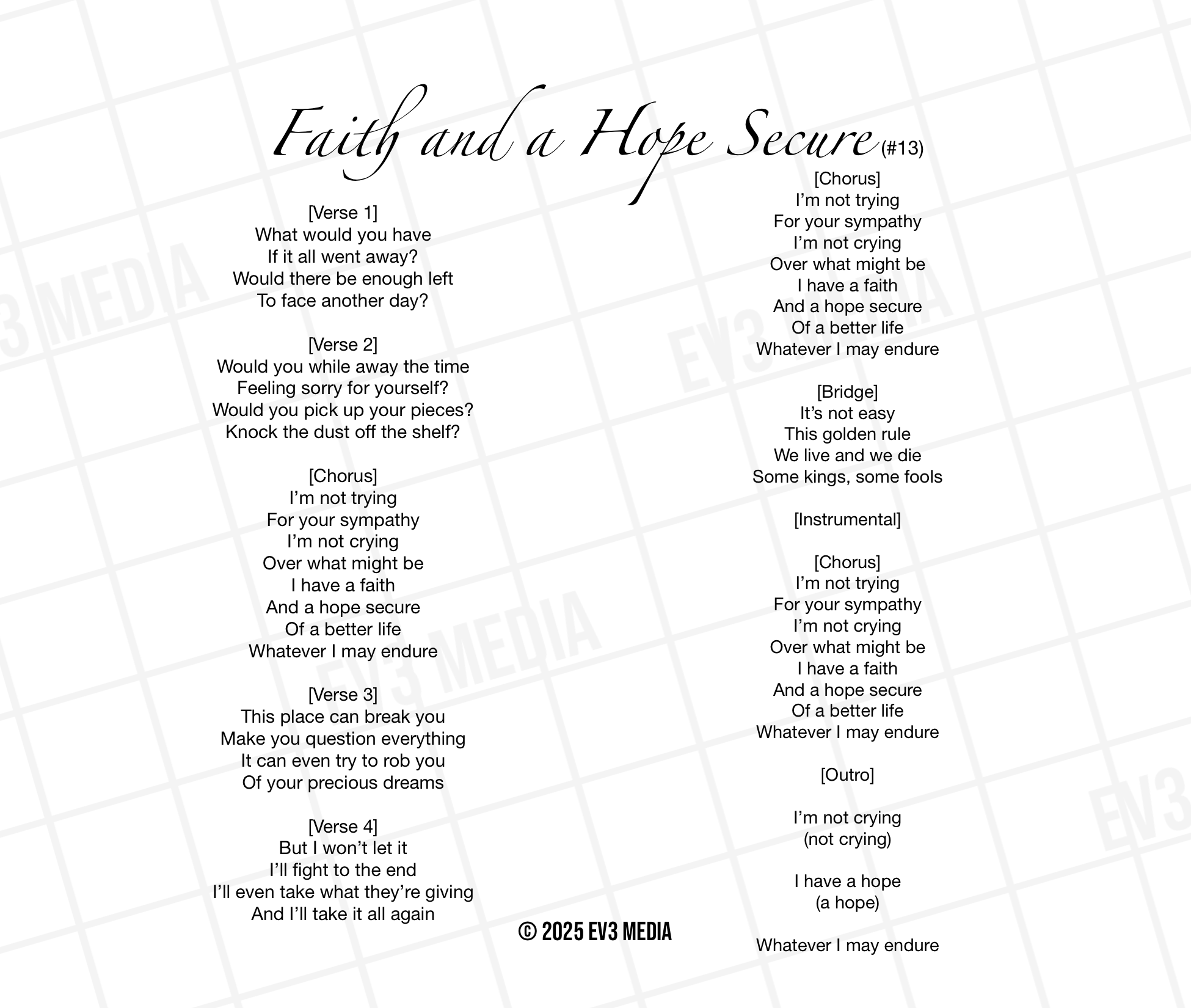Faith and a Hope Secure