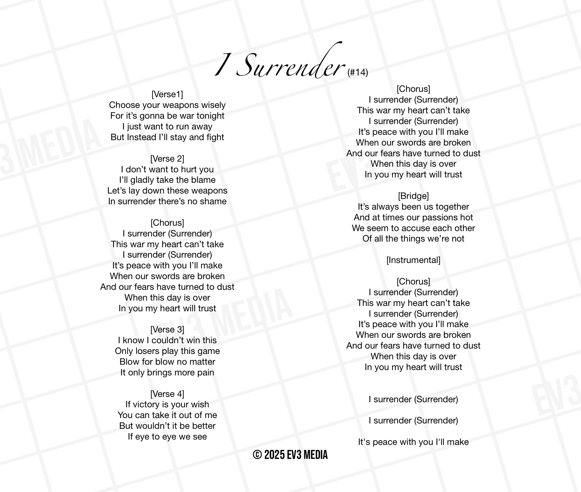 I Surrender