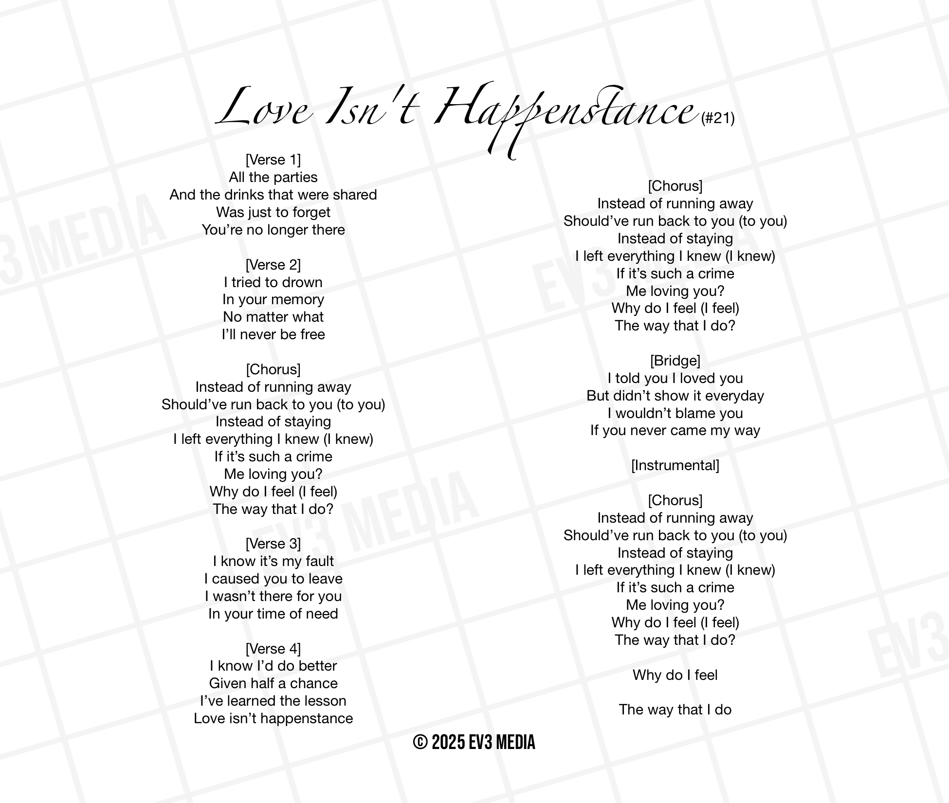 Love Isn't Happenstance