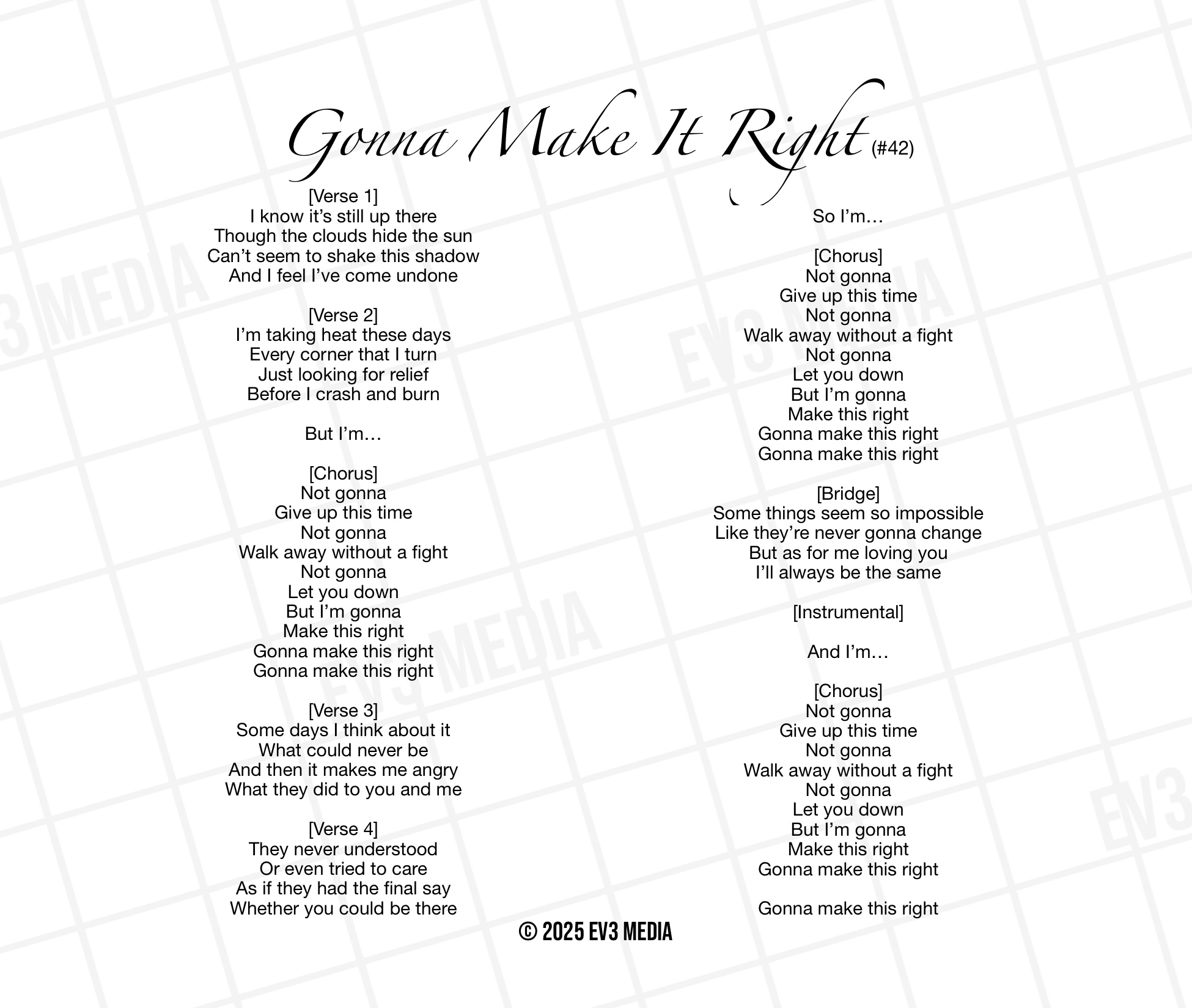 Gonna Make It Right