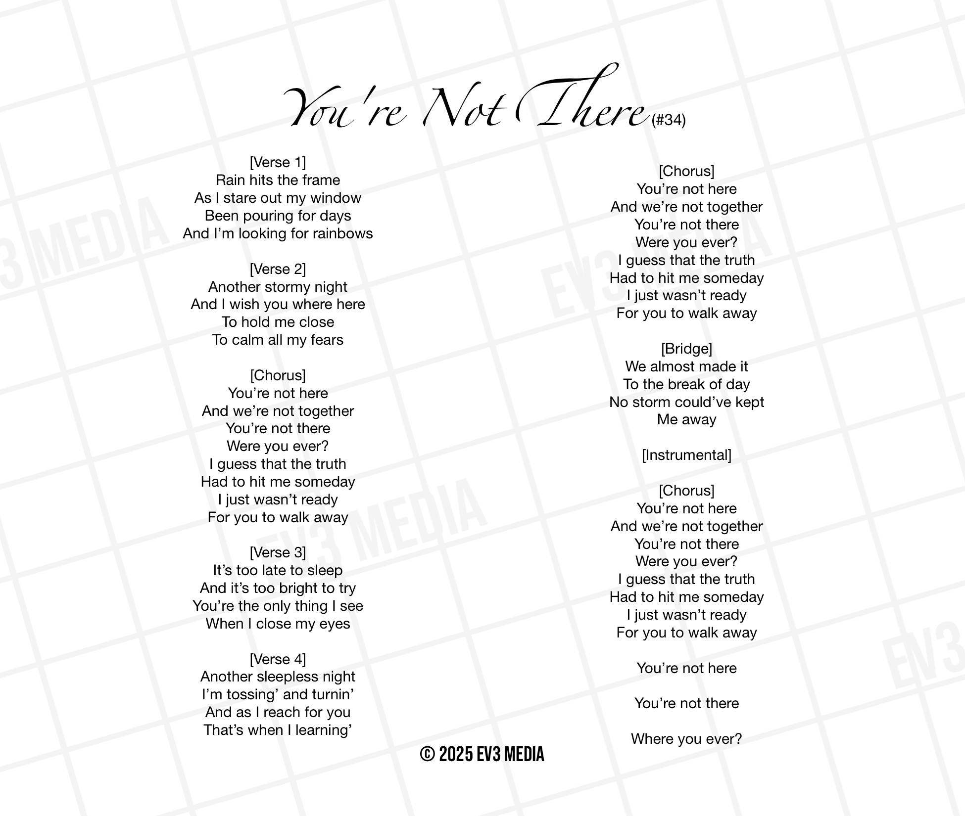 You're Not There