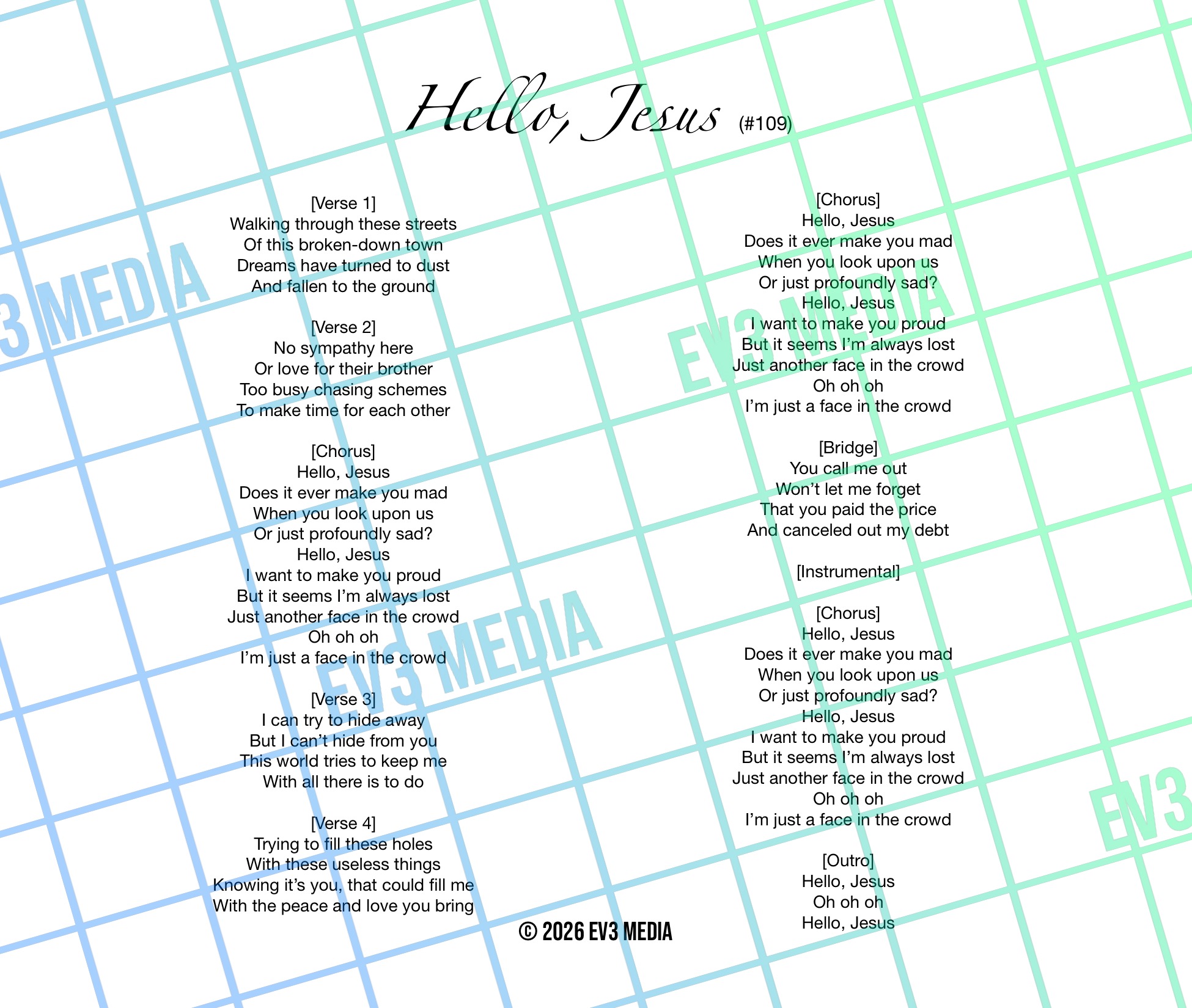 Hello, Jesus