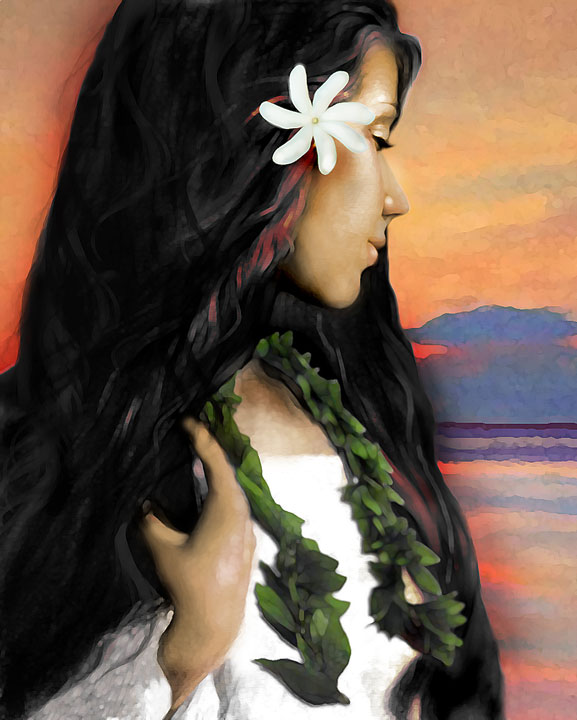 Hula Girl Missing Home by Ruth Kongaika