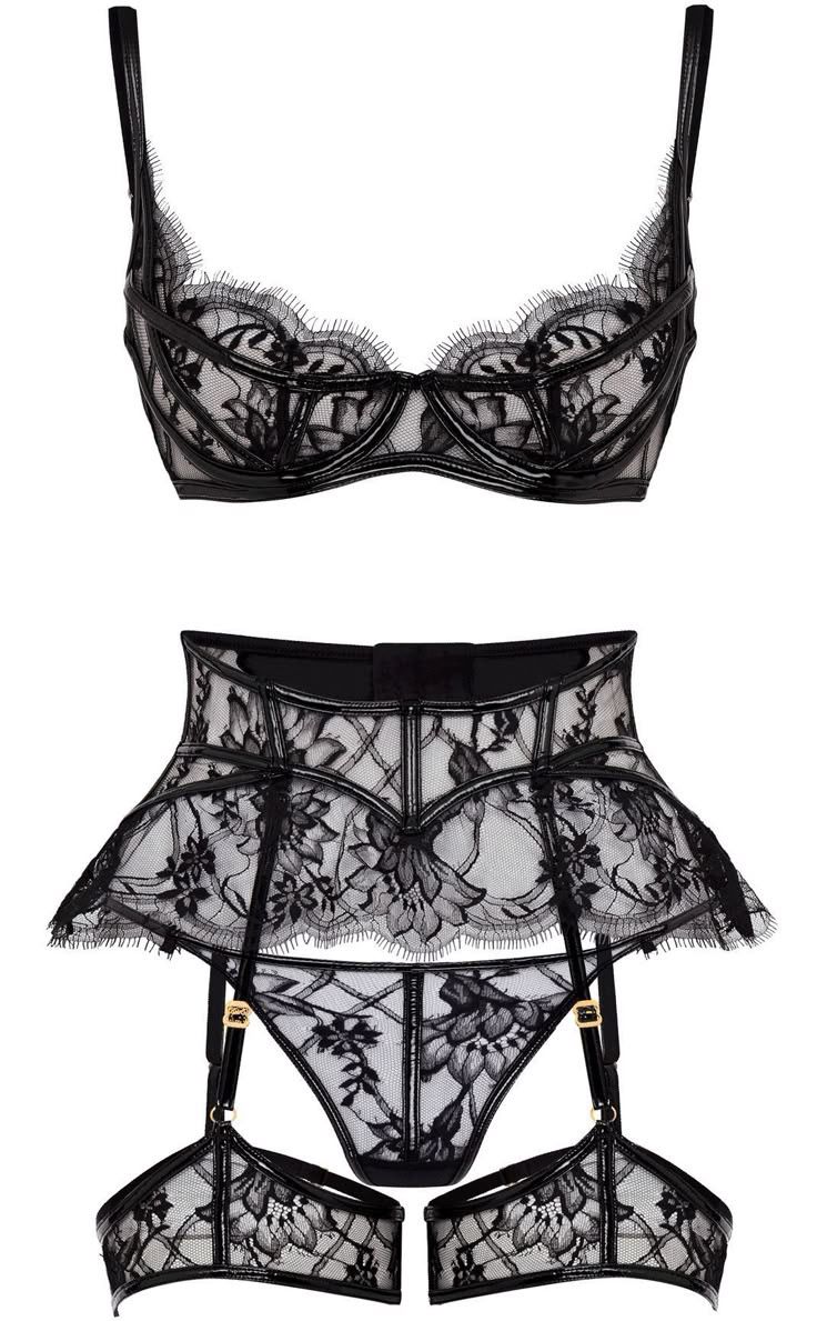 Ensemble de lingerie en dentelle noire