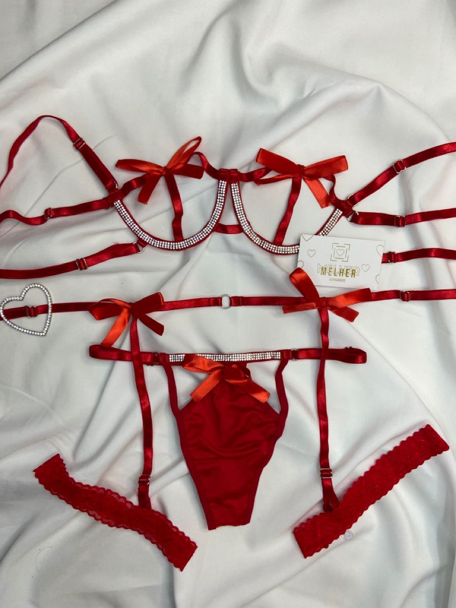 Ensemble de lingerie sexy rouge