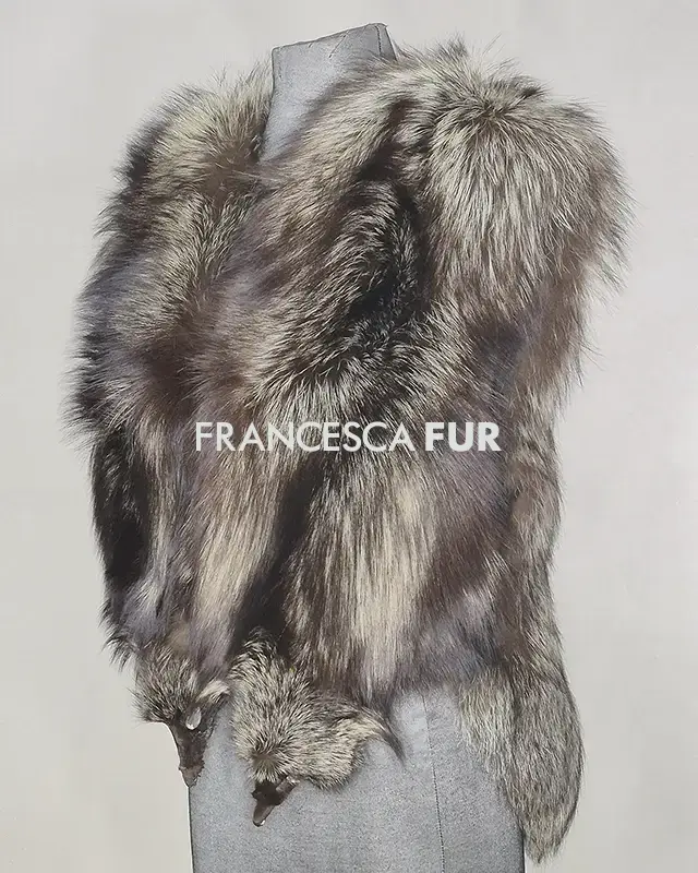 SILVER FOX Fur Vest/Gilet