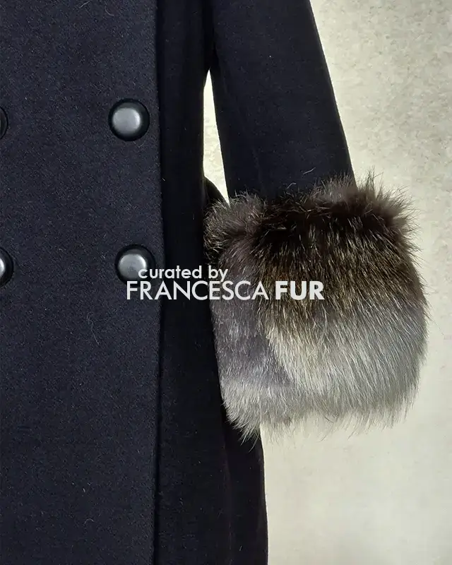 ERMANNO SCERVINO Fox Fur Cuffed Overcoat