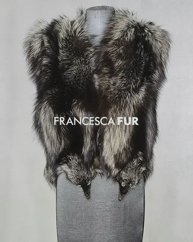SILVER FOX Fur Vest/Gilet