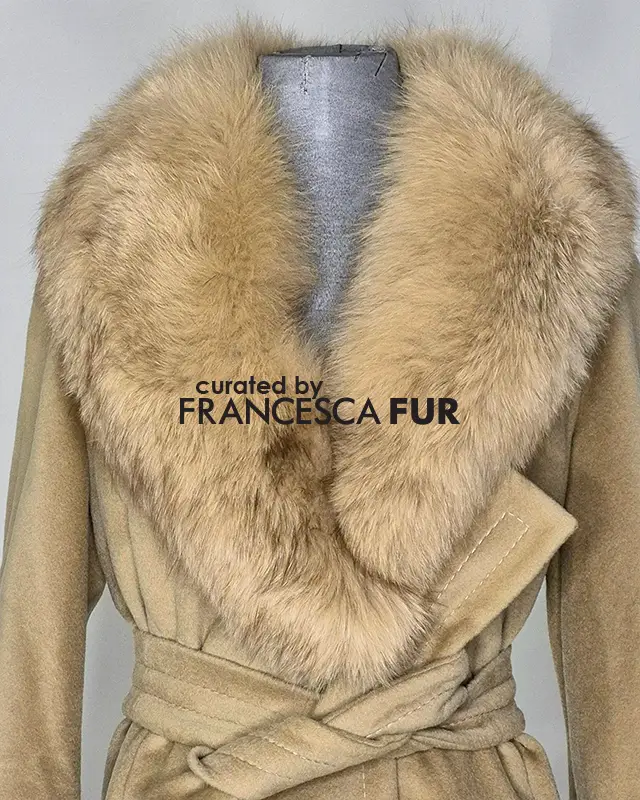MAX MARA Fur Collared Full Length Coat