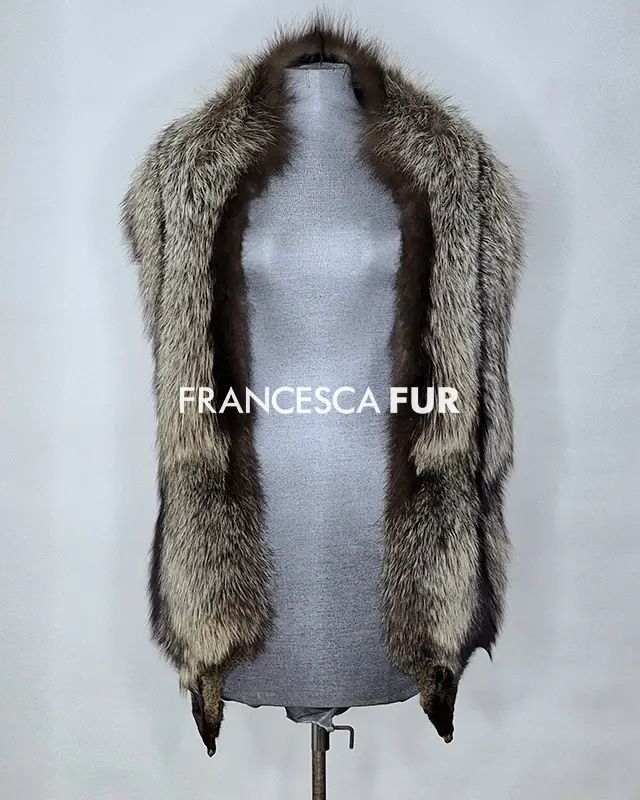 SILVER FOX FUR STOLE