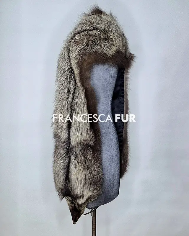 SILVER FOX FUR STOLE