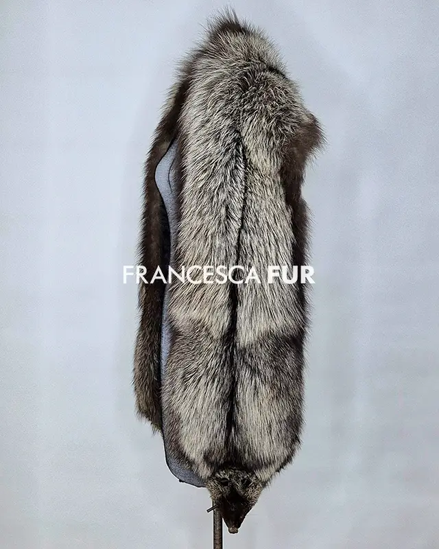 SILVER FOX FUR STOLE