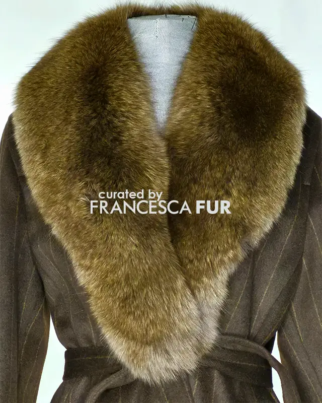 MAX MARA Fur Collared Full Length Coat